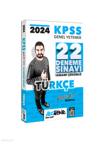 HocaWebde Yayınları 2024 KPSS GY Türkçe Tamamı Çözümlü 22 Deneme Sınav