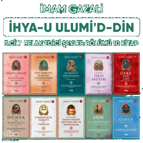 İhyau Ulumiddin 3. Cilt (Helâk Edici Şeyler 10 Kitap) | benlikitap.com