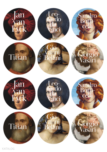 İkonik Tablolar Sticker (12’li) | benlikitap.com