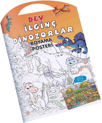 İlginç Dinozorlar Boyama Posteri | benlikitap.com