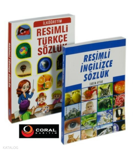 İlköğretim Resimli İngilizce ve Resimli Türkçe Sözlük Seti (2 Kitap) |