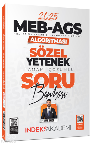 İndeks Akademi 2025 MEB-AGS Algoritması Sözel Yetenek Soru Bankası Çöz