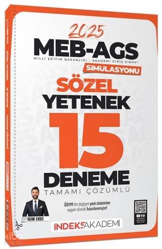İndeks Akademi 2025 MEB-AGS Simülasyonu Sözel Yetenek 15 Deneme Çözüml