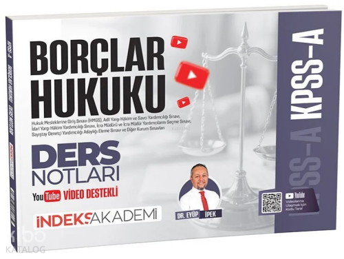 İndeks Akademi 2026 KPSS A Grubu Borçlar Hukuku Video Ders Notları | b