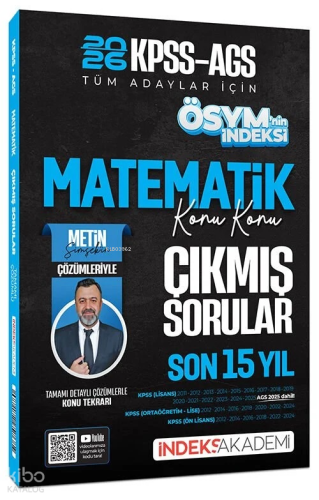 İndeks Akademi 2026 KPSS MEB-AGS Matematik ÖSYM nin İndeksi Çıkmış Sor