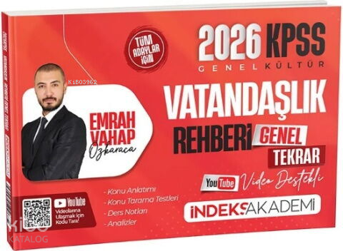 İndeks Akademi 2026 KPSS Vatandaşlık Rehberi Video Destekli Genel Tekr