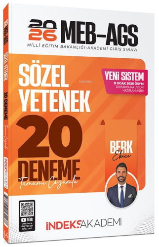 İndeks Akademi 2026 MEB-AGS Sözel Yetenek 20 Deneme Çözümlü | benlikit