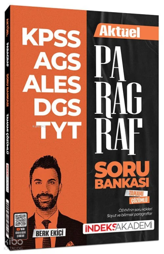 İndeks Akademi KPSS MEB-AGS ALES DGS TYT Aktüel Paragraf Soru Bankası 