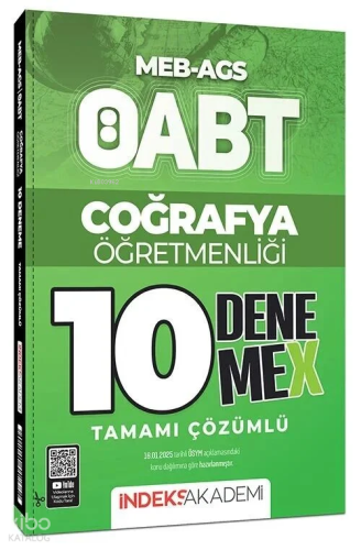 İndeks Akademi ÖABT MEB-AGS Coğrafya Öğretmenliği 10 DenemeX Çözümlü |