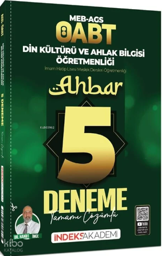 İndeks Akademi ÖABT MEB-AGS Din Kültürü ve Ahlak Bilgisi Ahbar 5 Denem