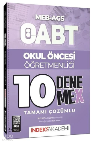 İndeks Akademi ÖABT MEB-AGS Okul Öncesi Öğretmenliği 10 DenemeX Çözüml