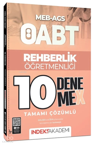 İndeks Akademi ÖABT MEB-AGS Rehberlik Öğretmenliği 10 DenemeX Çözümlü 