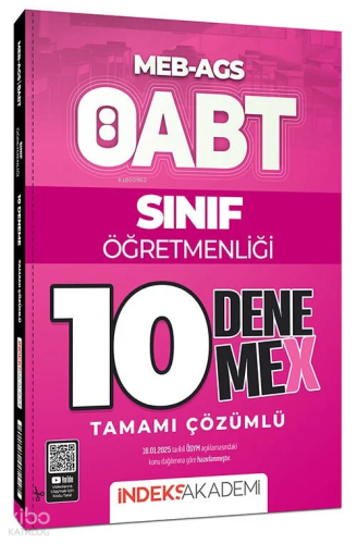 İndeks Akademi ÖABT MEB-AGS Sınıf Öğretmenliği 10 DenemeX Çözümlü | be