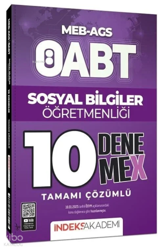 İndeks Akademi ÖABT MEB-AGS Sosyal Bilgiler Öğretmenliği 10 DenemeX Ta