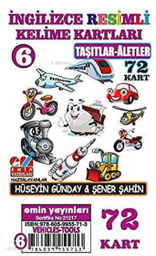 İngilizce 06.Taşıtlar-Aletler / Resimli Kelime Kartları 72-Kart | benl