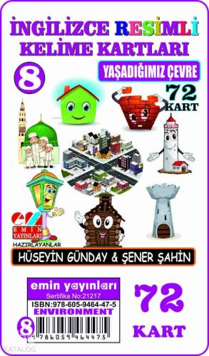 İngilizce 08.Yaşadığımız Çevre / Resimli Kelime Kartları 72-Kart | ben