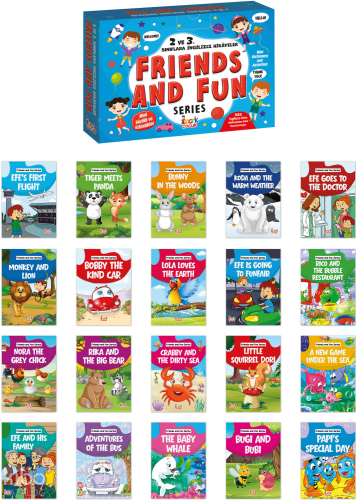 İngilizce Hikayeler 2. ve 3. Sınıf (20 Kitap);Friends and Fun Series |