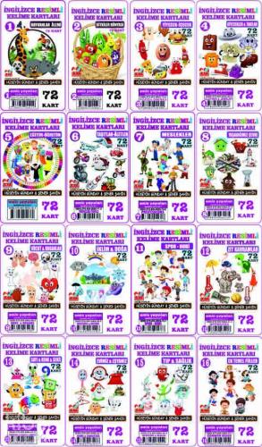 İngilizce Resimli Kelime Kartları Takım (1-16) 1152-Kart | benlikitap.
