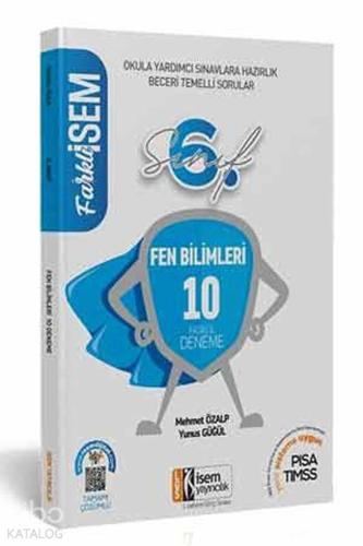 İsem Yayınları 6. Sınıf Fen Bilimleri 10 Deneme Sınavı İsem 