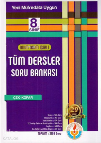 Işıklı - 8.Sınıf Adım Adım Işıklı Tüm Dersler Soru Bankası | benlikita