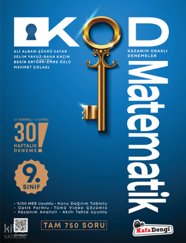 Kafa Dengi Yayınları 9. Sınıf Kod Matematik 30 Haftalık Deneme