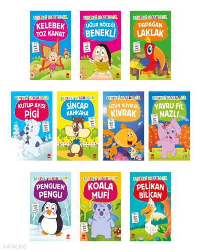 Karakter Geliştiren Benekli Masallar Seti; (10 Kitap, 1. ve 2. Sınıflar İçin)