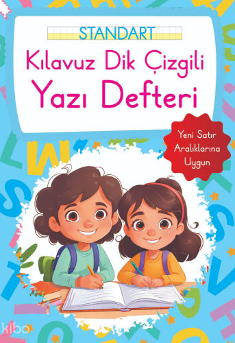 Kılavuz Dik Çizgili Yazı Defteri Büyük Boy - Mavi