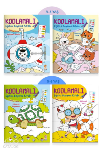 Kodlamalı Eğitici Boyama Seti - 4 Kitap Takım