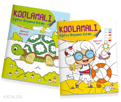 Kodlamalı Eğitici Boyama Seti (5-6 Yaş - 2 Kitap)