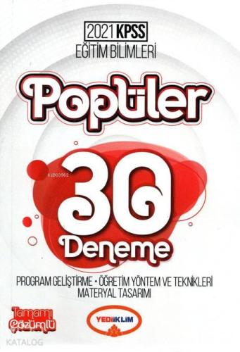 KPSS 2021 Eğitim Bilimleri Popüler Program Geliştirme,Öğretim Yöntem v