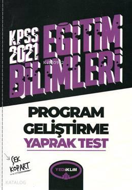 KPSS 2021 Eğitim Bilimleri Program Geliştirme Yaprak Test | benlikitap
