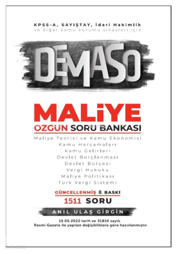 KPSS A Grubu DEMASO Maliye Özgün Soru Bankas