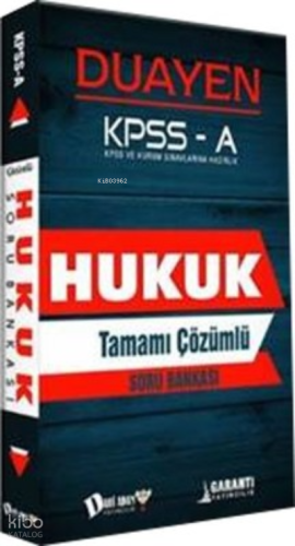 KPSS A Grubu Duayen Hukuk Tamamı Çözümlü Soru Bankası Dahi Adam Yayınl