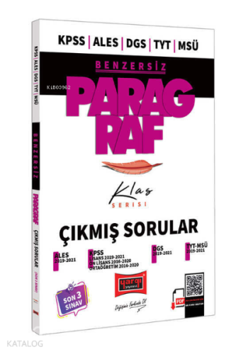 KPSS ALES DGS TYT MSÜ Benzersiz Paragraf Klas Serisi Son 3 Sınav Çıkmı