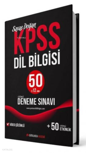 KPSS Dil Bilgisi Video Çözümlü 50 Deneme Sınavı Dijital Hoca Akademi |