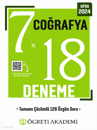KPSS Genel Yetenek Genel Kültür 7X18 Coğrafya Deneme