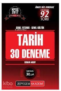 KPSS Genel Yetenek - Genel Kültür Tarih 30 Deneme 2017