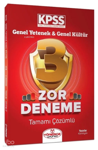 KPSS Genel Yetenek Genel Kültür Zor 3 Deneme Çözümlü | benlikitap.com