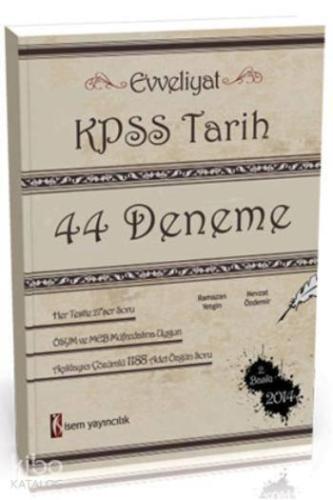 KPSS Tarih 44 Deneme Sınavı 2014