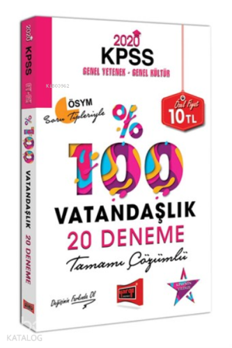 KPSS Vatandaşlık 20 Deneme 2020 | benlikitap.com