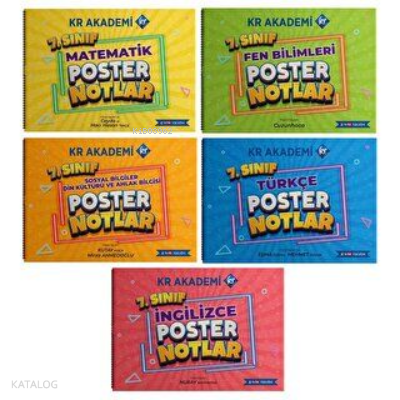 Kr Akademi 7. Sınıf Poster Notlar Seti | benlikitap.com