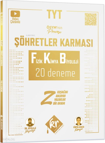 KR Akademi TYT Şöhretler Karması Fizik Kimya Biyoloji 20 Deneme | benl