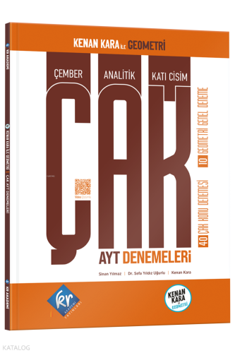 KR Akademi Yayınları Kenan Kara İle ÇAK AYT Denemeleri | benlikitap.co