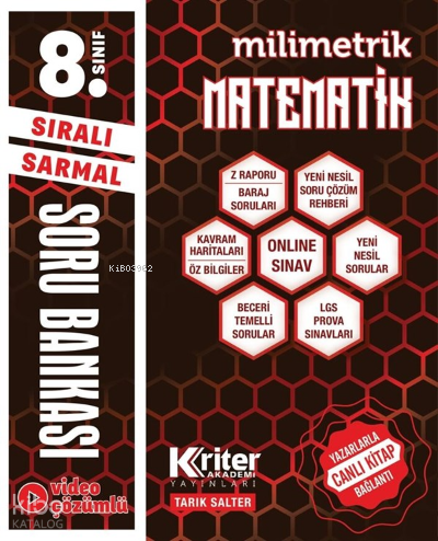 Kriter Akademi Yayınları 8. Sınıf Matematik Milimetrik Soru Bankası