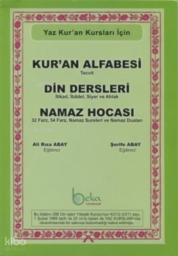 Kur'an Alfabesi Tecvitli, Din Dersleri, Namaz Hocası (Yeşil Elifba) - Yaz Kur'an Kursları İçin