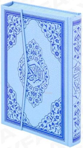 Kur'an-ı Kerim (Ayfa-124M, Rahle Boy, Gül Desenli, Mavi, Ciltli) | ben