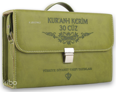 Kuranı Kerim Orta Boy 30 Cüz Yeşil Çanta Kare Kodlu | benlikitap.com