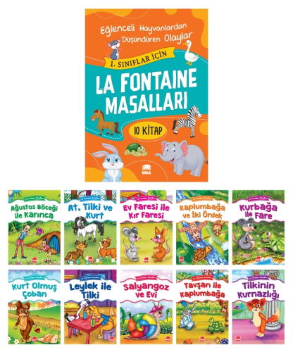 La Fontaine Masalları (10 Kitap Takım - Büyük Boy) | benlikitap.com