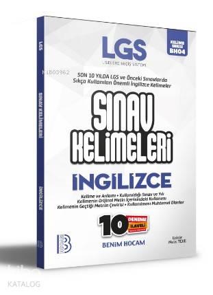 LGS İngilizce Sınav Kelimeleri 10 Deneme İlaveli | benlikitap.com