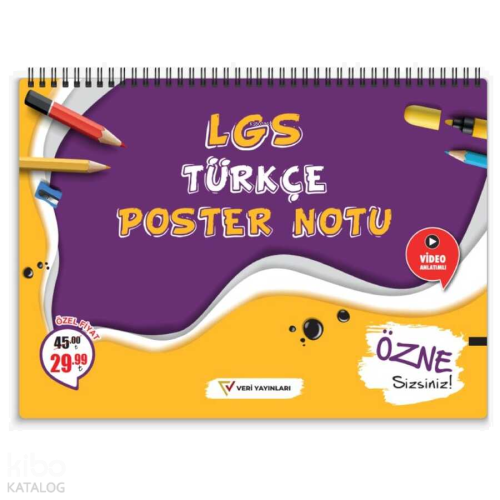 LGS Türkçe Poster Notu | benlikitap.com